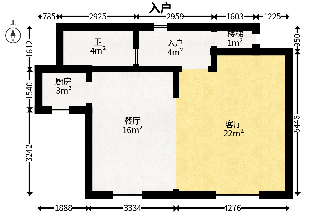 世嘉国际华城  2室2厅2卫   96.80万户型图
