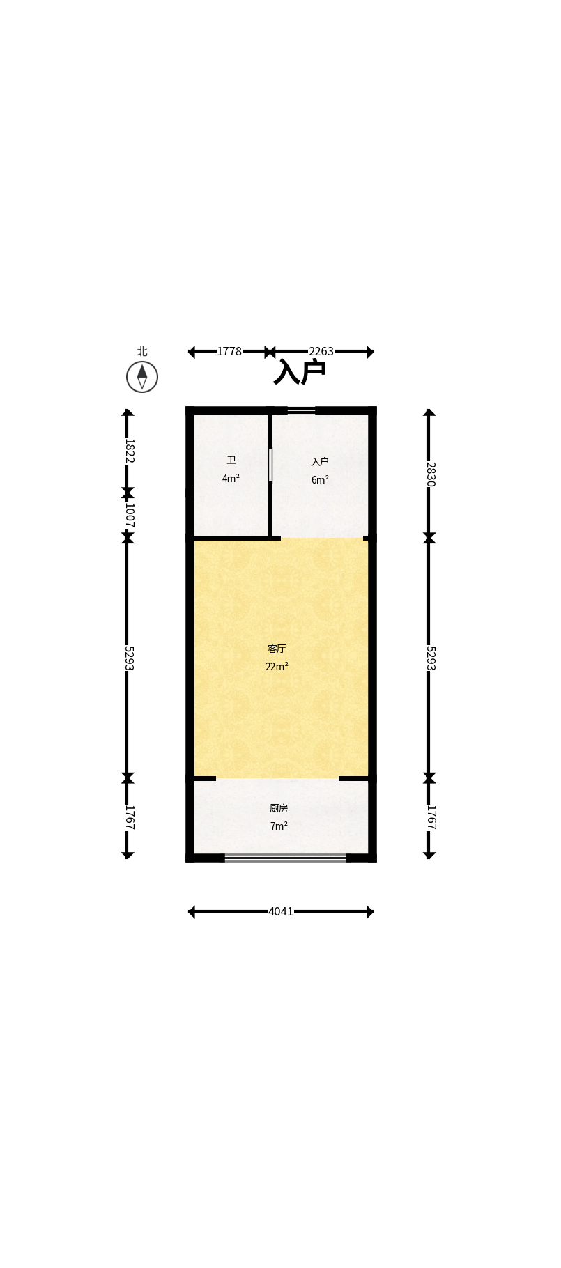 宏聚地中海  1室1厅1卫   28.00万户型图