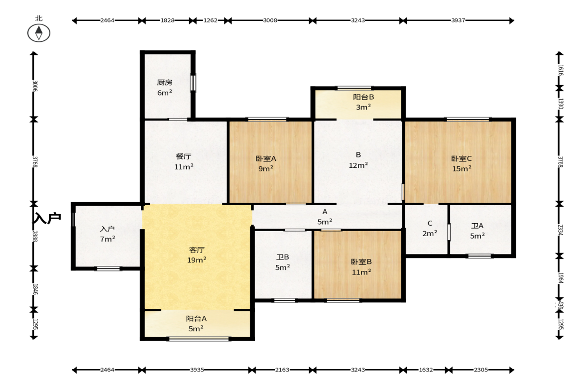 碧桂园南城首府（东宸林海）  4室2厅1卫    103.8万户型图
