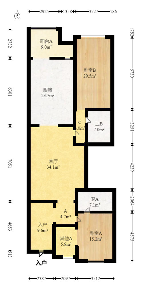 长房平和墅  6室4厅4卫   750.00万户型图