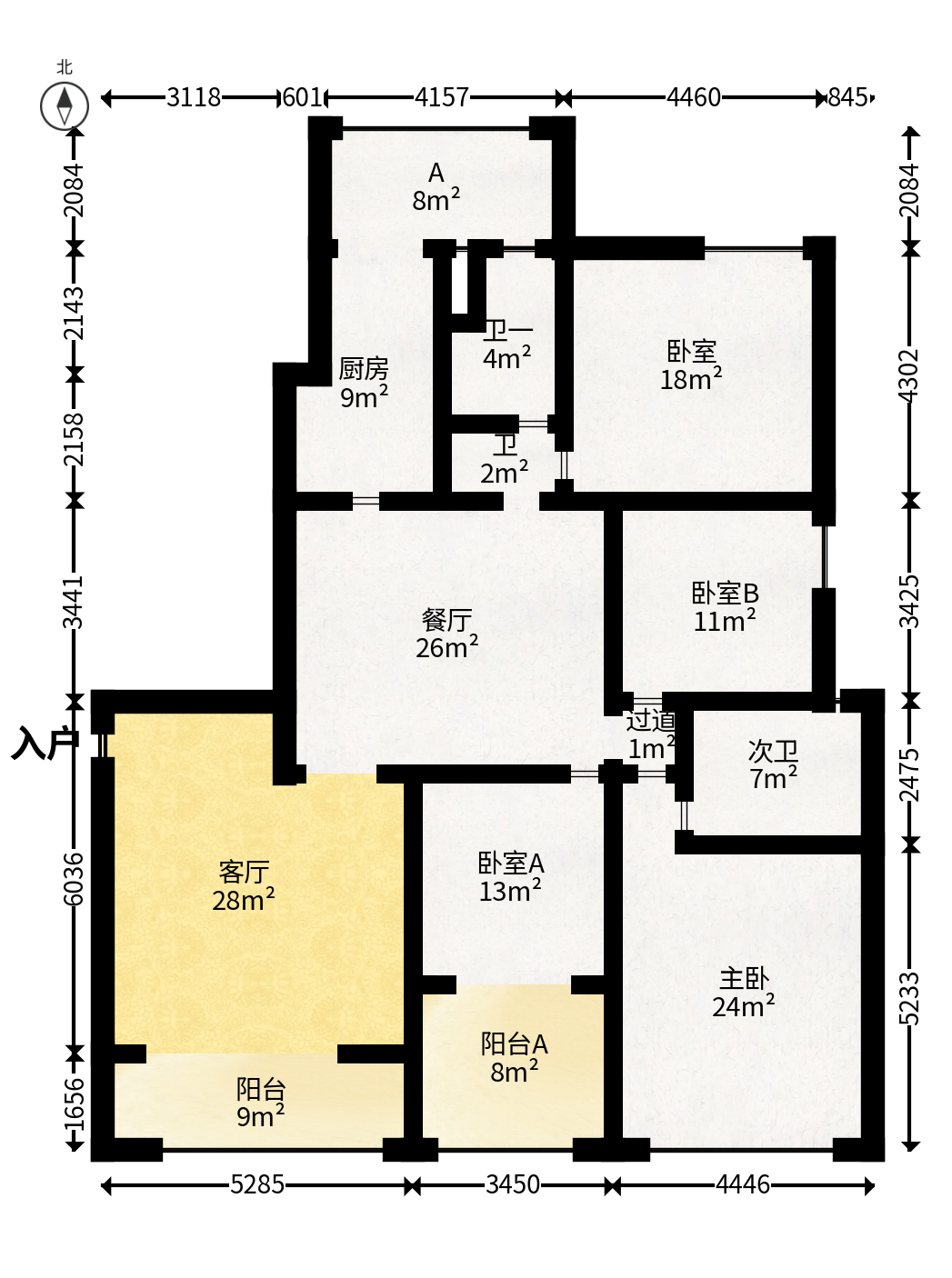 碧桂园威尼斯城  4室2厅2卫    149.88万户型图