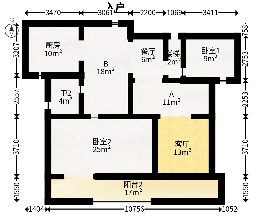 明昇壹城（明昇时代广场）二期  4室2厅3卫   250.00万户型图
