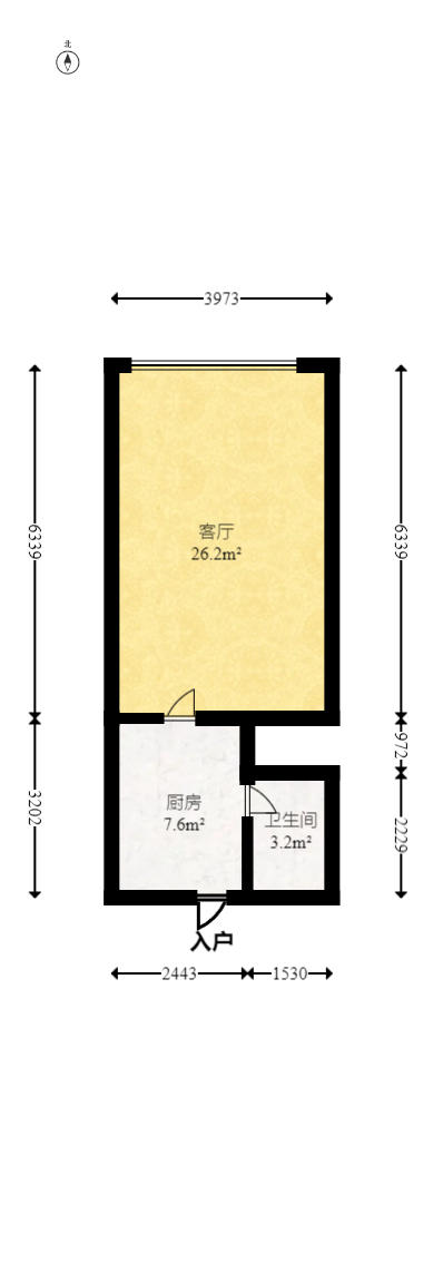 中建芙蓉嘉苑  1室1厅1卫   30.00万户型图