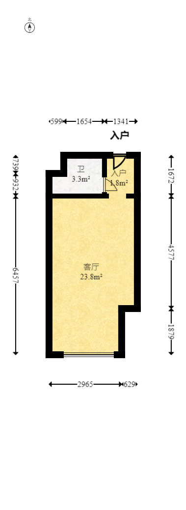 未来漫城  1室1厅1卫   29.80万户型图