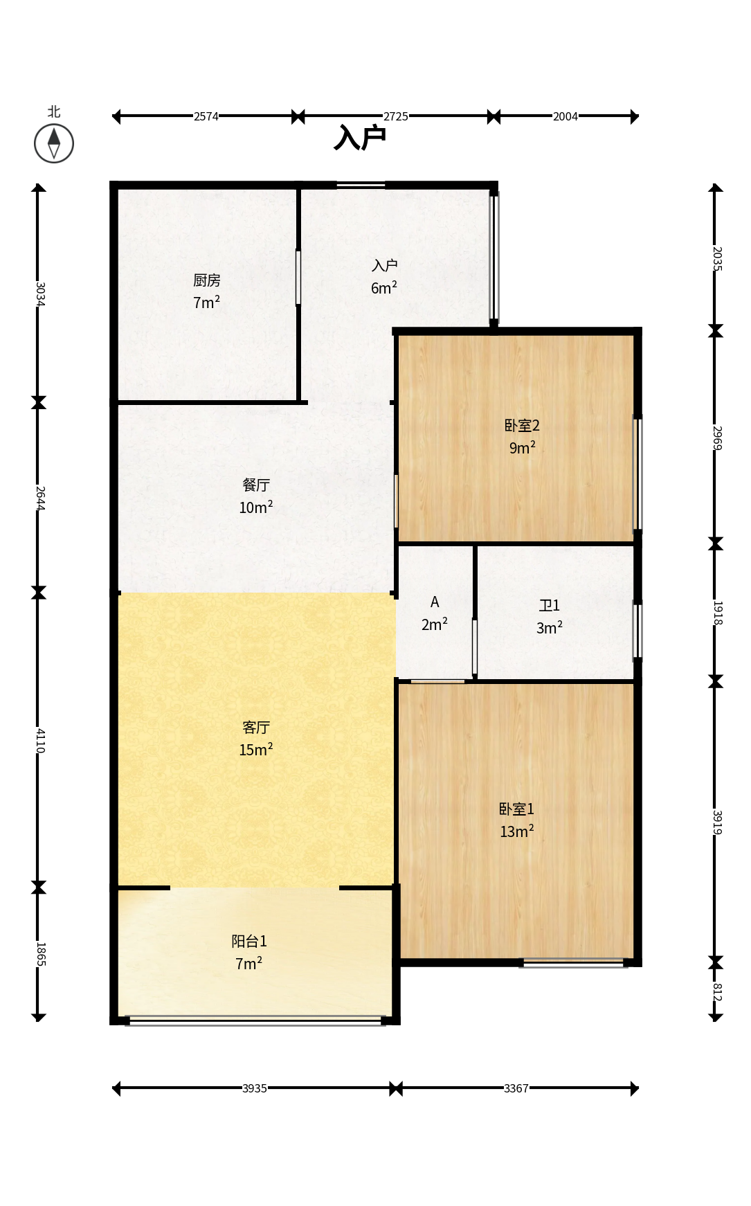 融科檀香山(融科紫檀、香山国际) 2室2厅1卫 85.0万 融科檀香山(融科紫檀、香山国际) 2室2厅1卫 85.0万户型图