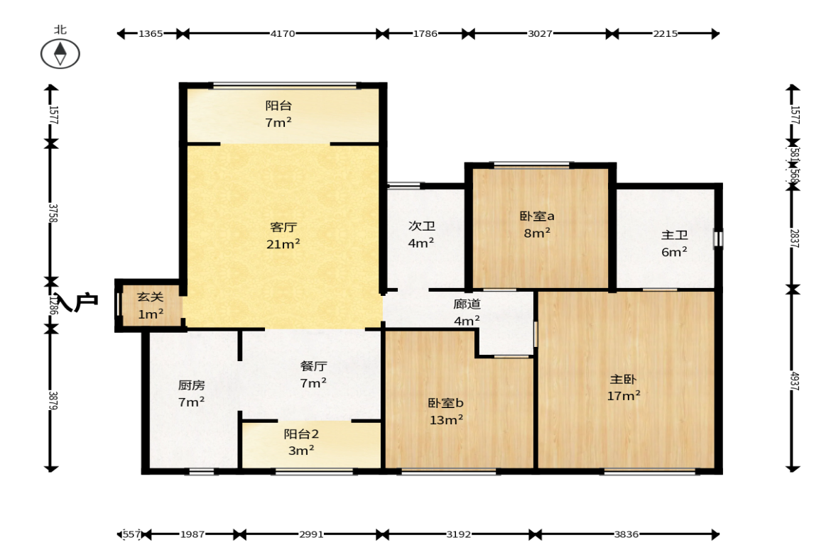 保利麓谷林语B区 3室2厅2卫 105.0万 保利麓谷林语B区 3室2厅2卫 105.0万户型图