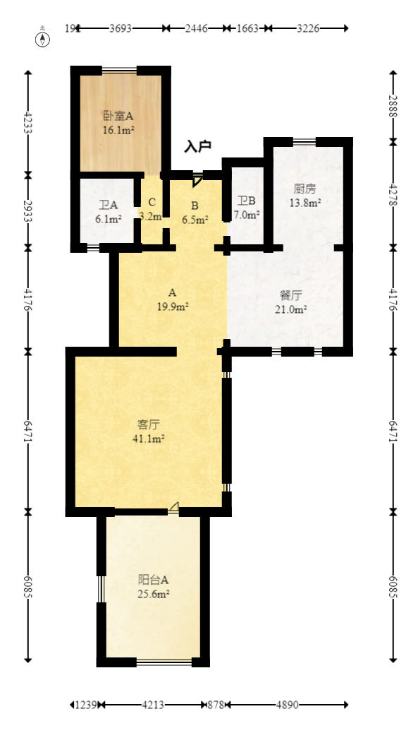 长房平和墅  5室3厅6卫   950.00万户型图