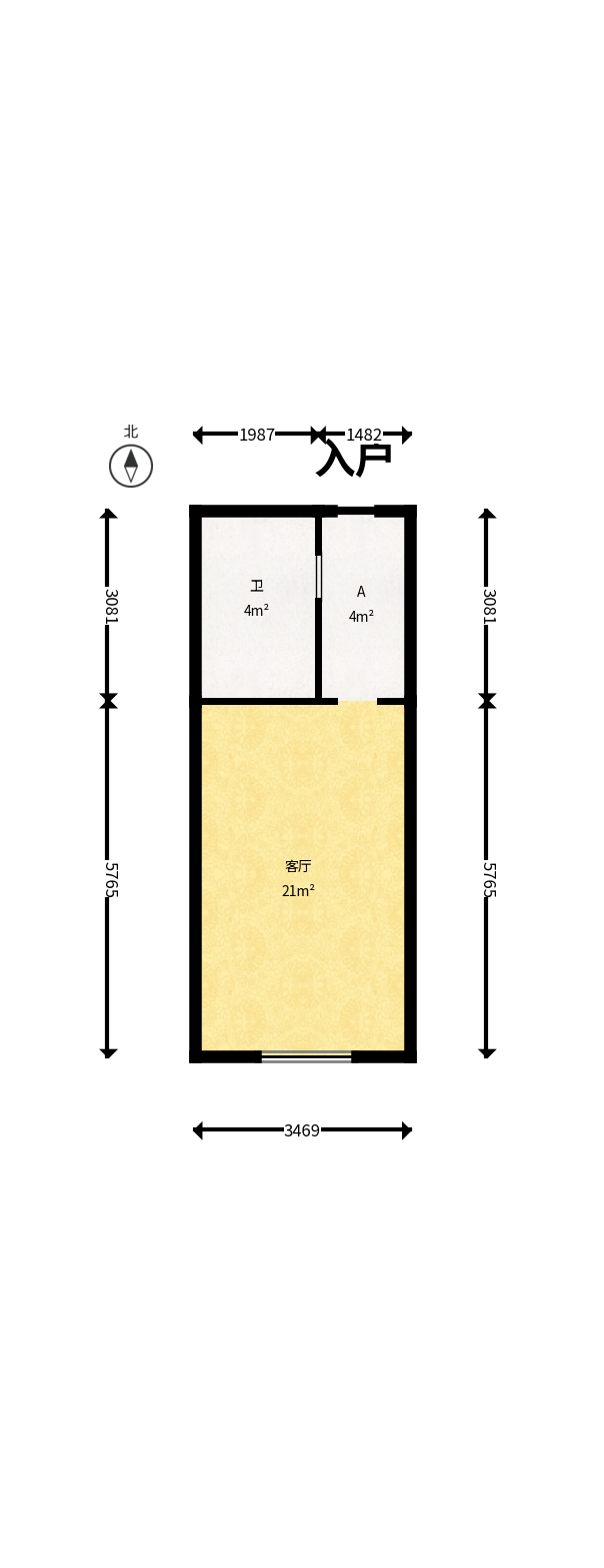 玛依拉山庄 2室1厅1卫 60.0万 玛依拉山庄 2室1厅1卫 60.0万户型图