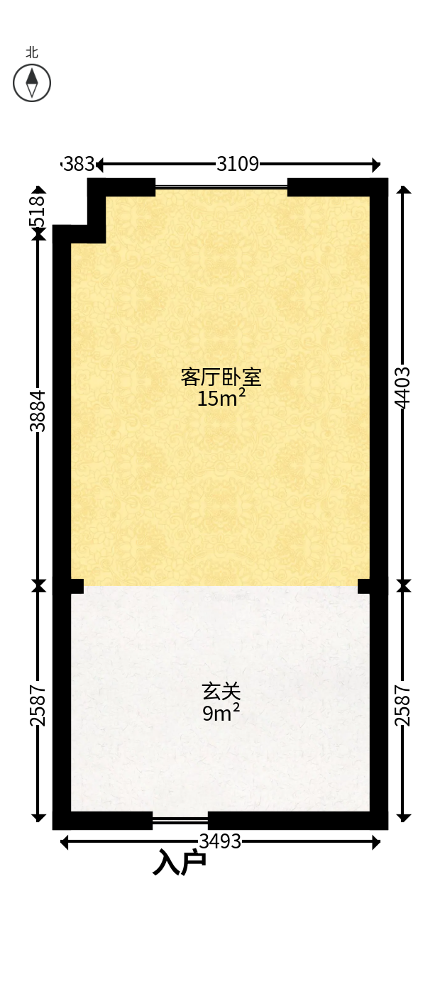 梅溪湖家居建材城  1室1厅1卫   27.00万户型图
