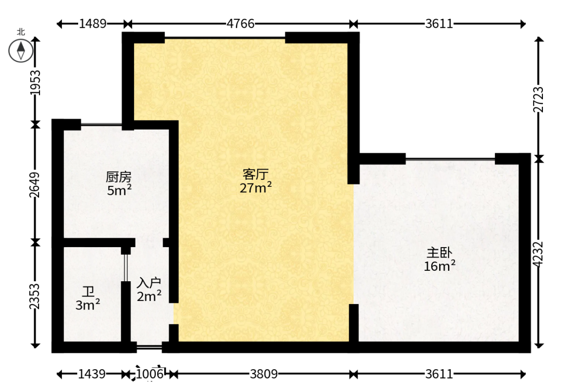 筑梦星园  1室1厅1卫    41.8万户型图