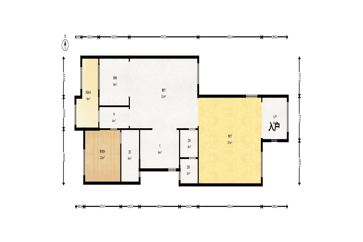 长房平和墅  5室2厅4卫    535.0万户型图
