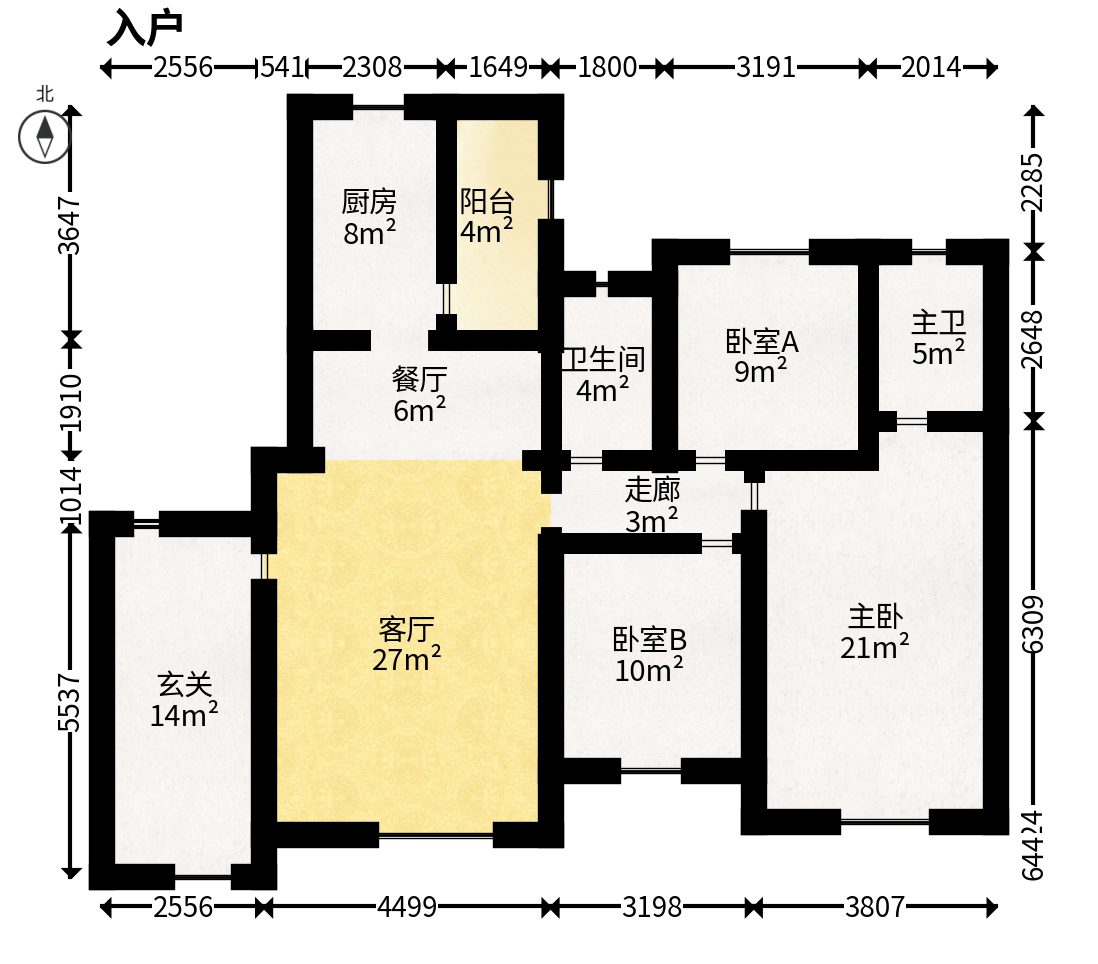 鑫远悦城（鑫远悦时代）  4室2厅2卫   169.00万户型图