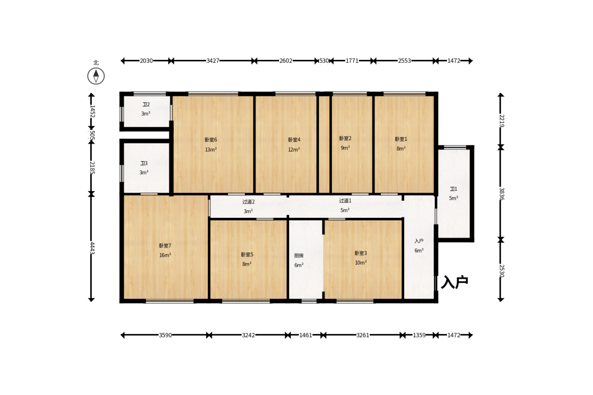 长远华樟名府  4室2厅1卫    92.0万户型图