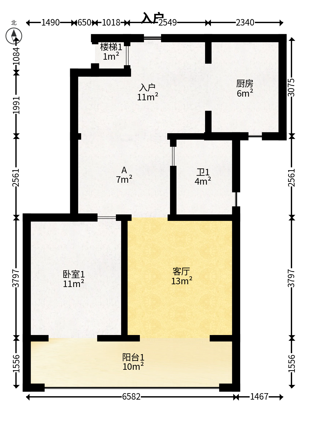 明昇壹城（明昇时代广场）二期  3室2厅2卫   150.00万户型图
