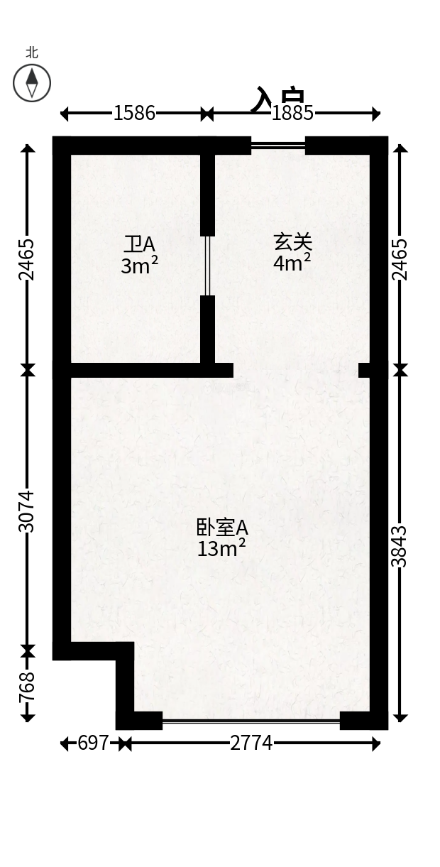 协信星澜汇  1室0厅0卫   26.80万户型图