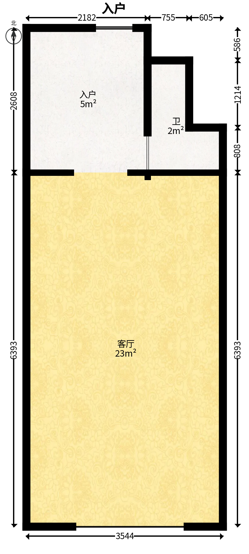蚂蚁工房  1室1厅1卫    45.0万户型图