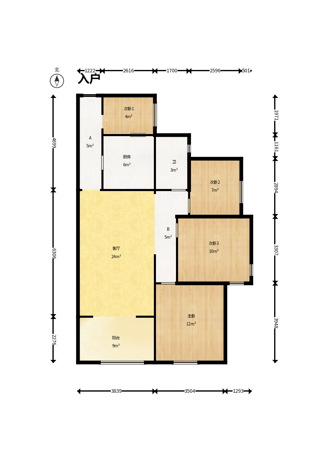 华润凤凰城二期 3室1厅1卫 69.0万 华润凤凰城二期 3室1厅1卫 69.0万户型图