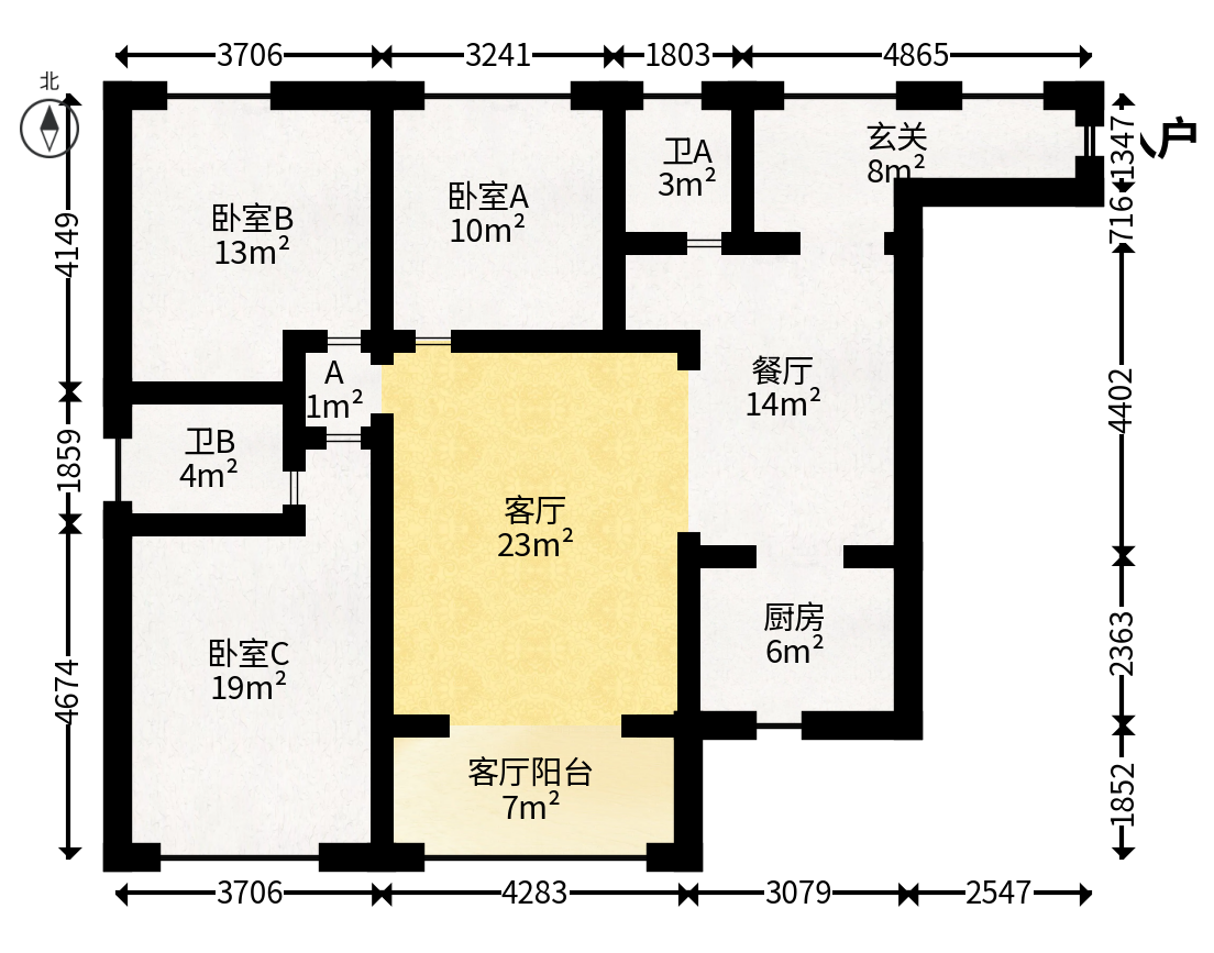 钰龙天下二期（钰龙佳园）  2室2厅1卫   207.00万户型图