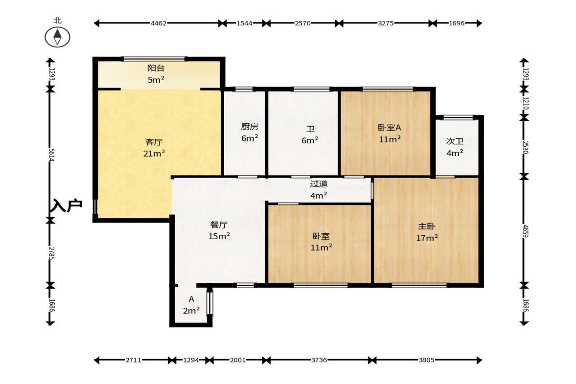 时代星城  3室2厅2卫    82.0万户型图