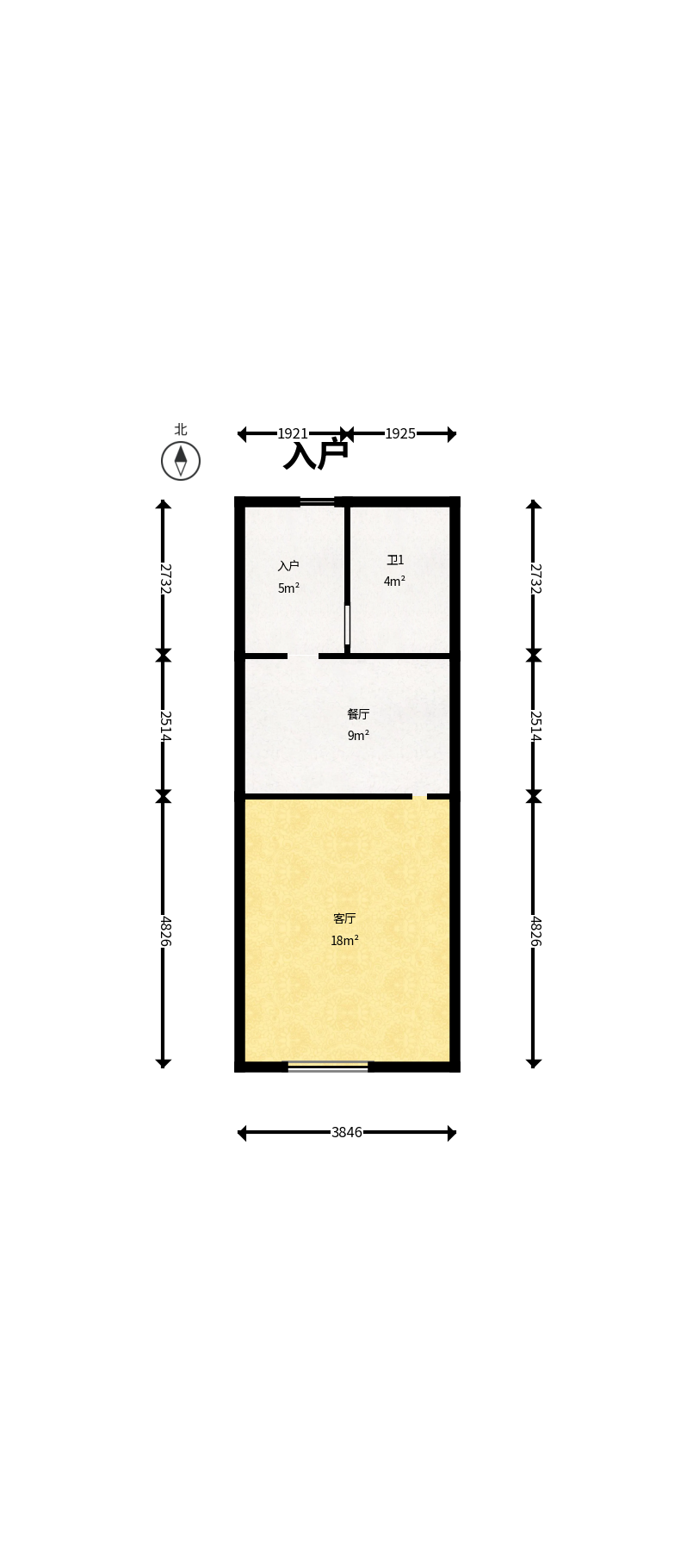明昇壹城（明昇时代广场）三期  1室1厅1卫    52.0万户型图