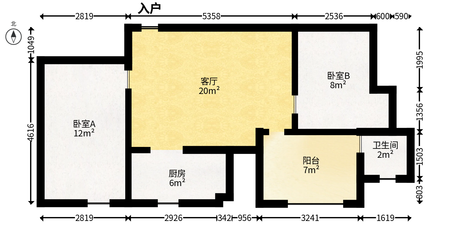 中建梅溪湖中心  4室2厅2卫   280.00万户型图