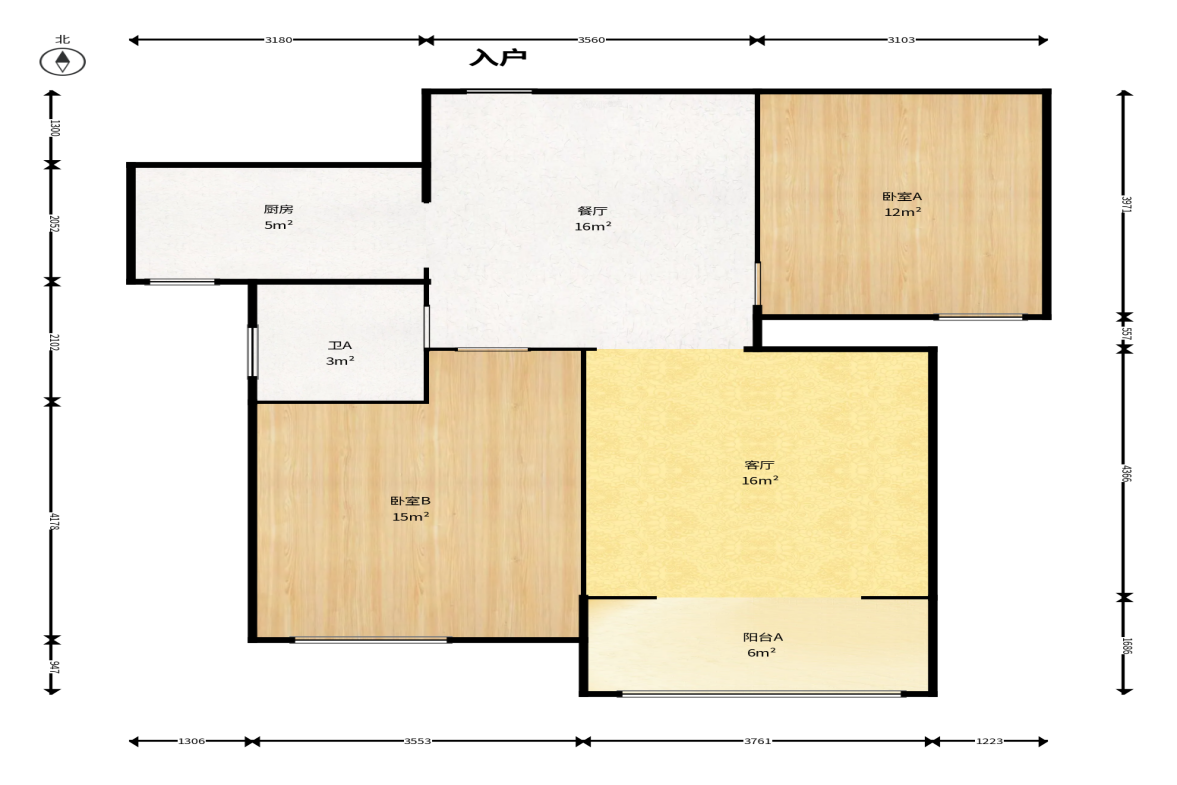 丽发新城  2室2厅1卫    49.8万户型图