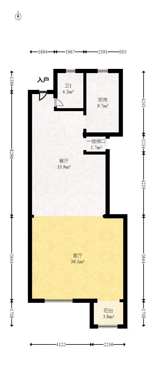 九龙领仕汇  4室2厅3卫   268.00万户型图