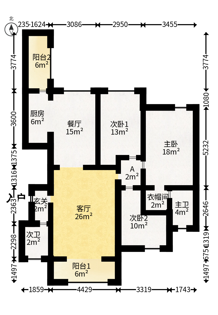 秀峰景园（领秀峰）  3室2厅2卫   110.00万户型图