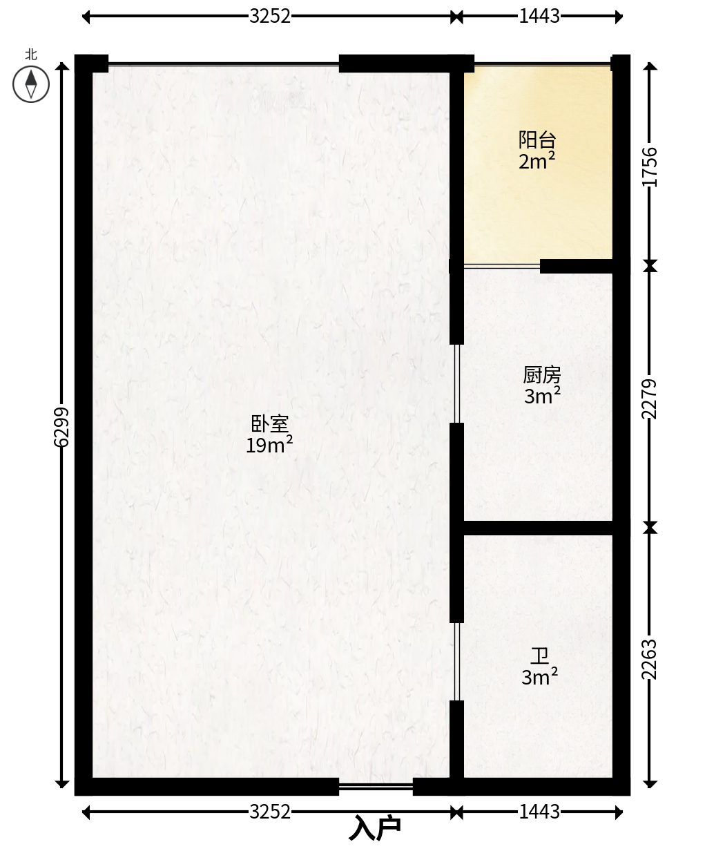 荣悦台  1室1厅1卫   40.00万户型图