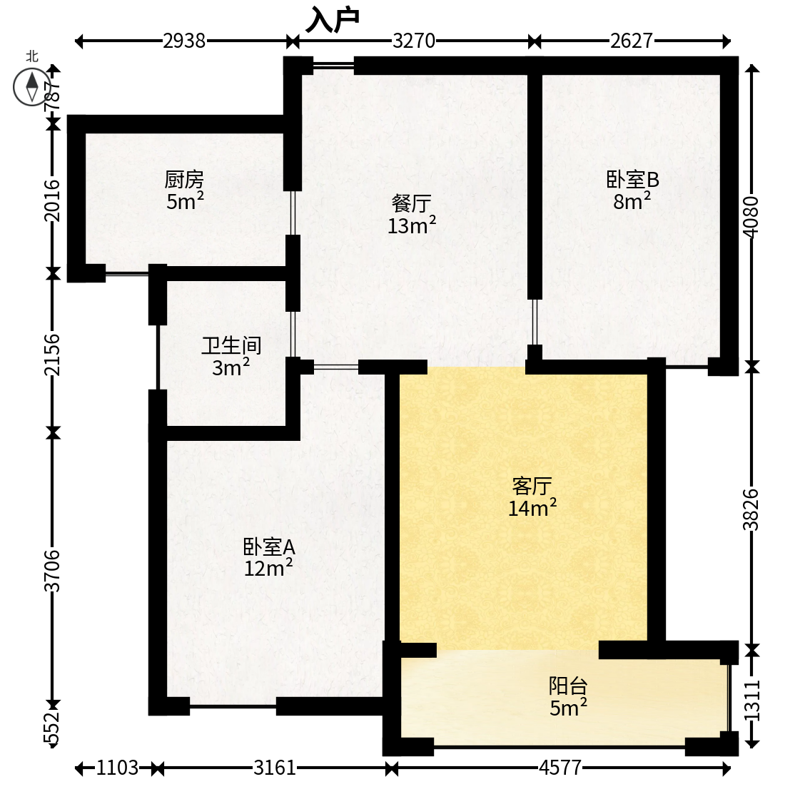 丽发新城  2室1厅1卫   58.00万户型图