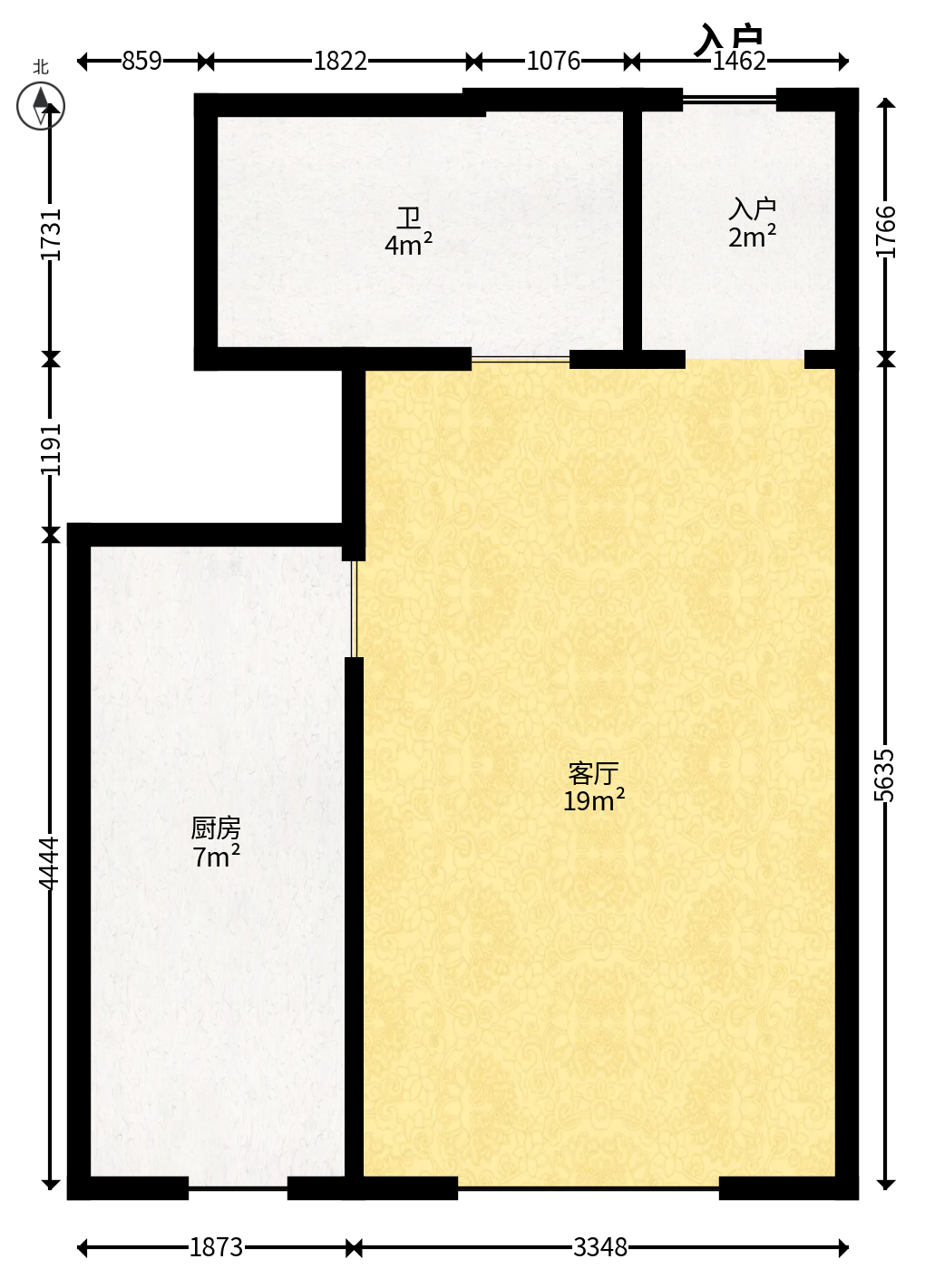 湘水郡（兴旺小爱同学）  2室2厅1卫   45.00万户型图