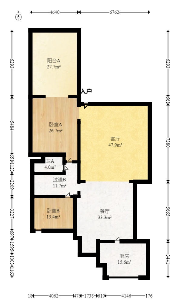 欧莱雅郡  5室3厅3卫   260.00万户型图