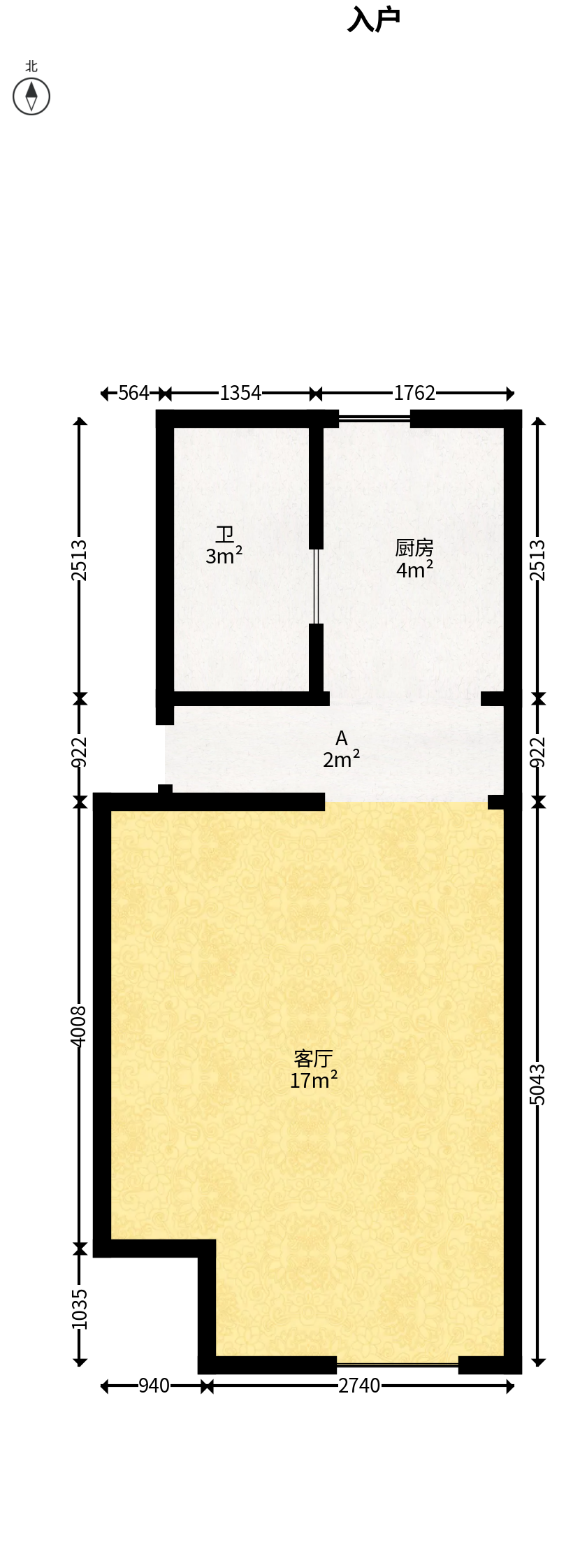 华远华时代  2室2厅1卫   58.00万户型图