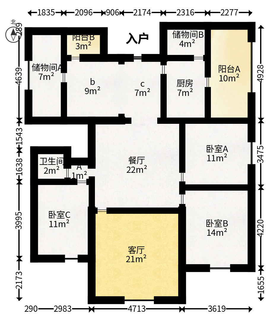 嘉华城（一期）  6室2厅2卫   268.00万户型图