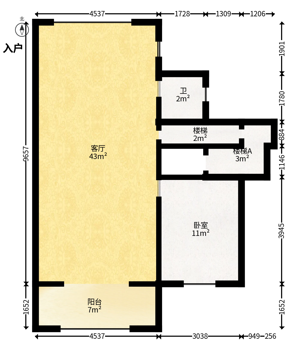 东原麓印长江C区  5室2厅2卫   340.00万户型图