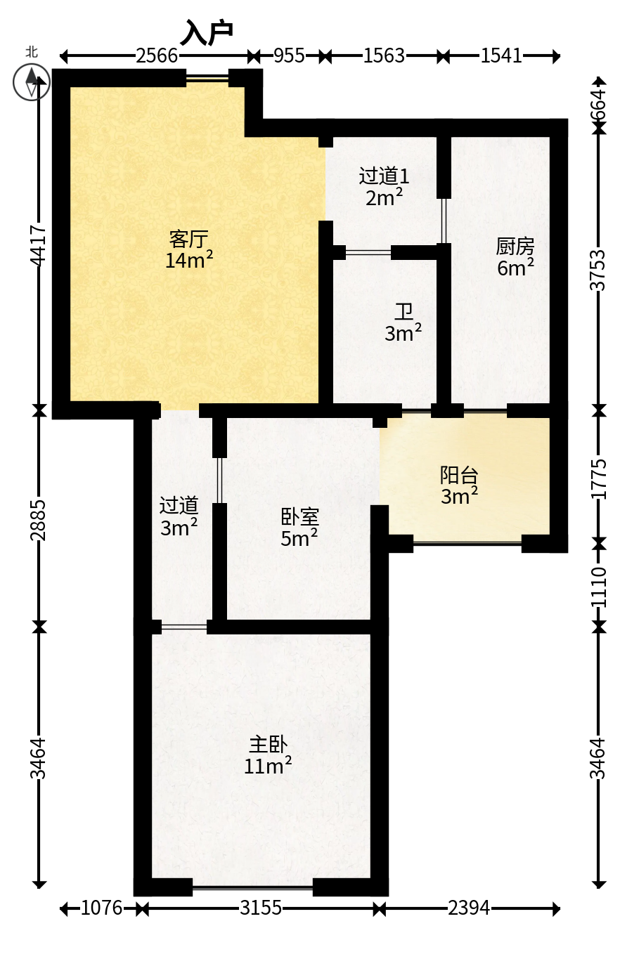 韭菜园嘉苑  2室1厅1卫   81.00万户型图