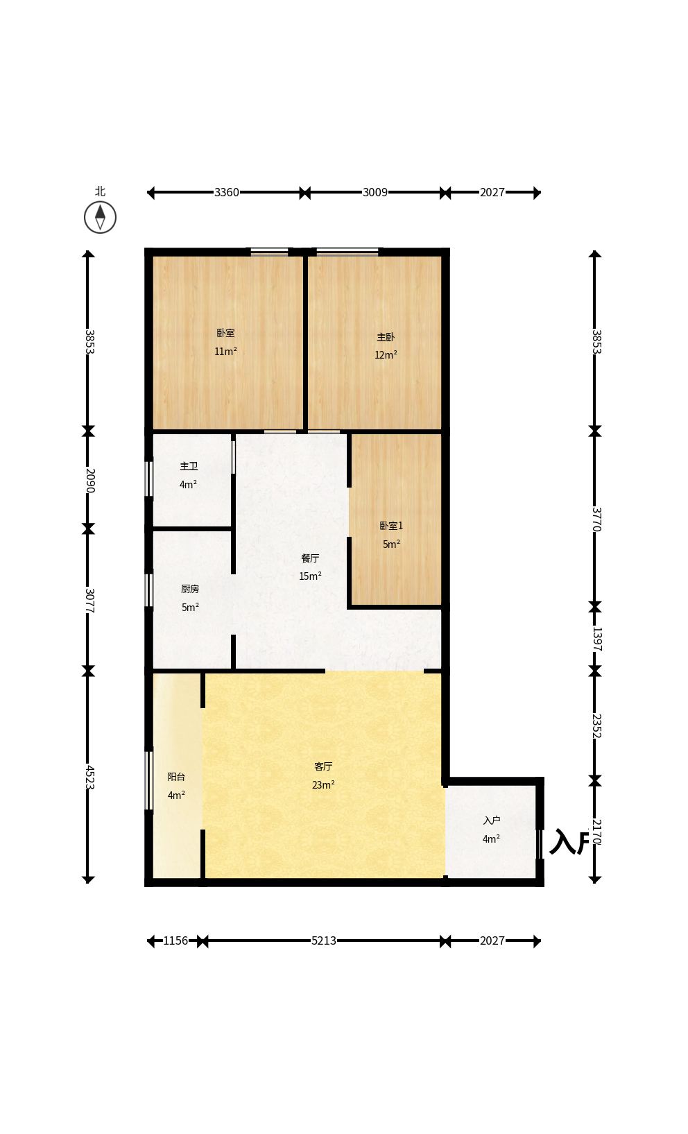 昊天大厦  3室1厅1卫    110.0万户型图