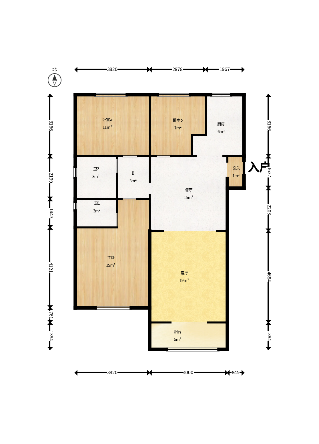 澳海月亮湾  3室2厅2卫    78.0万户型图
