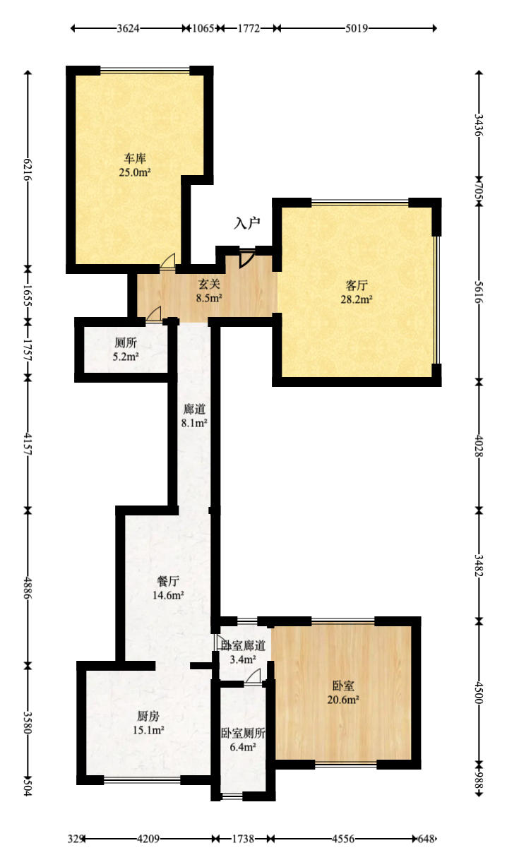 致地龙煕台  5室4厅4卫   950.00万户型图