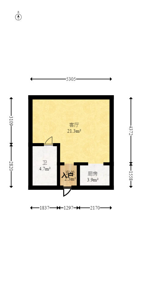 时代公馆  1室0厅0卫   26.00万户型图