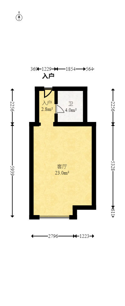锦华时代  1室0厅0卫   23.00万户型图