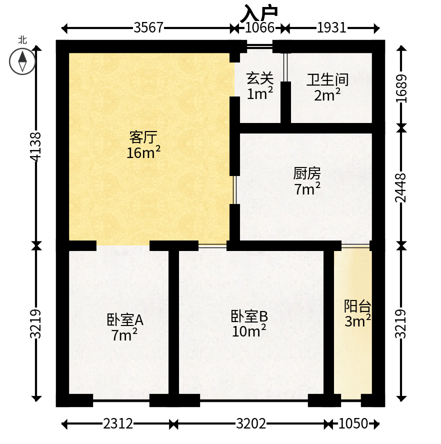 中建芙蓉嘉苑  2室1厅1卫    44.99万户型图