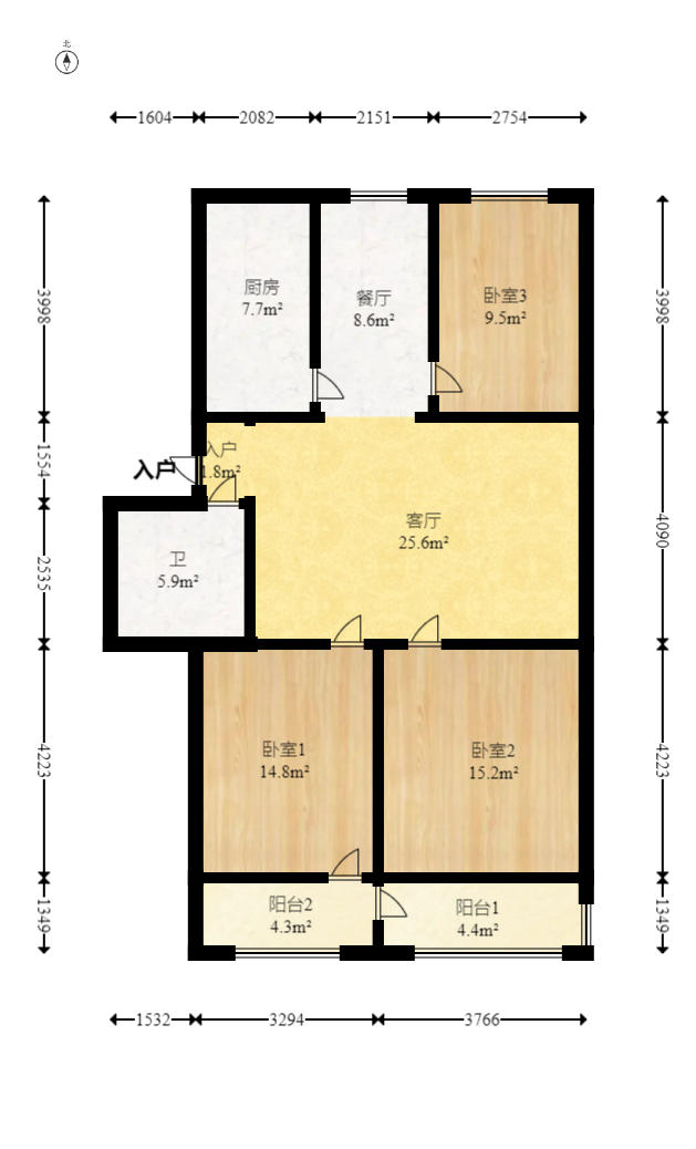 马王堆陶瓷建材新城  2室2厅1卫   70.00万户型图