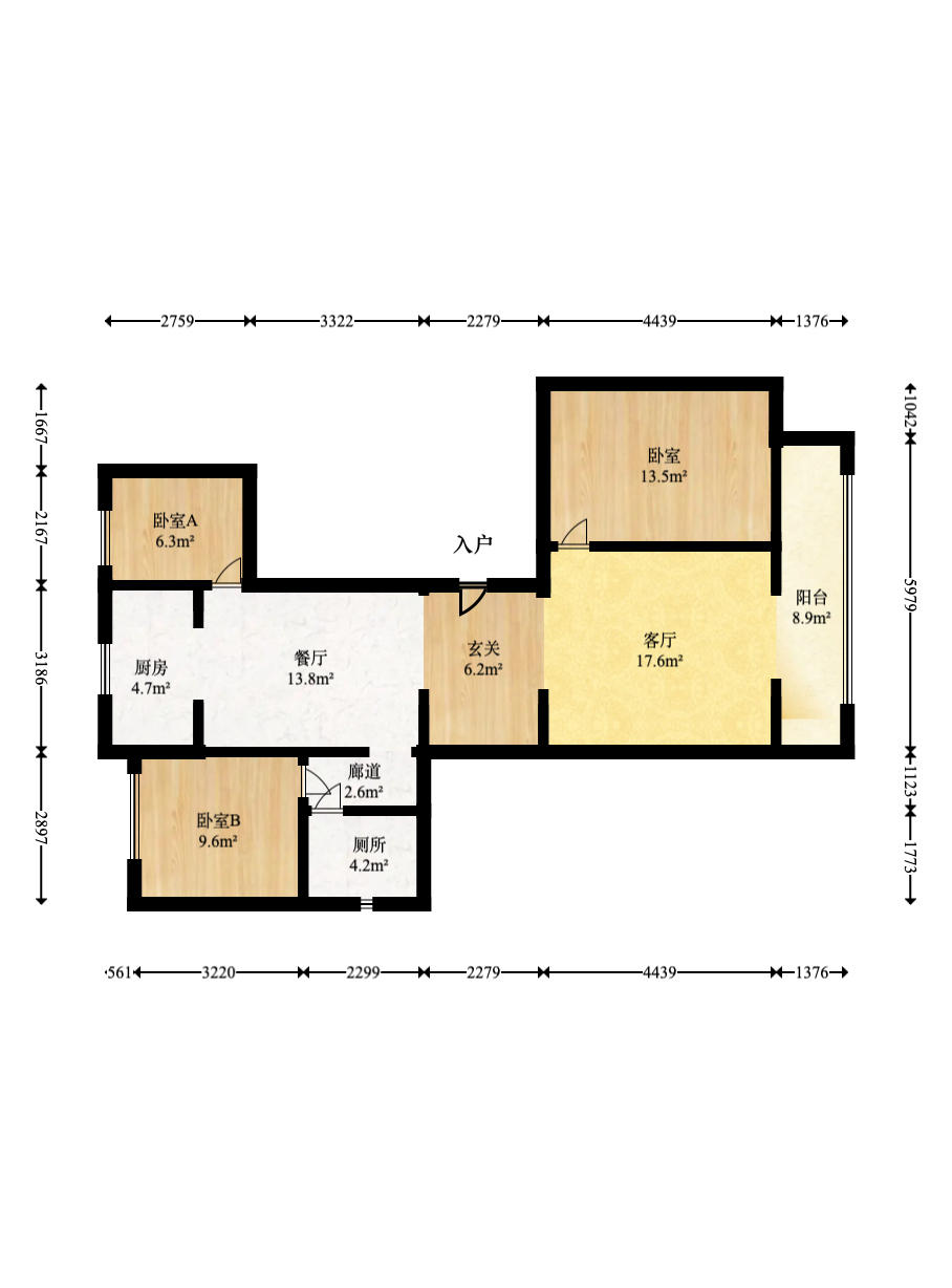 建发电建江山悦  4室2厅2卫   166.00万户型图