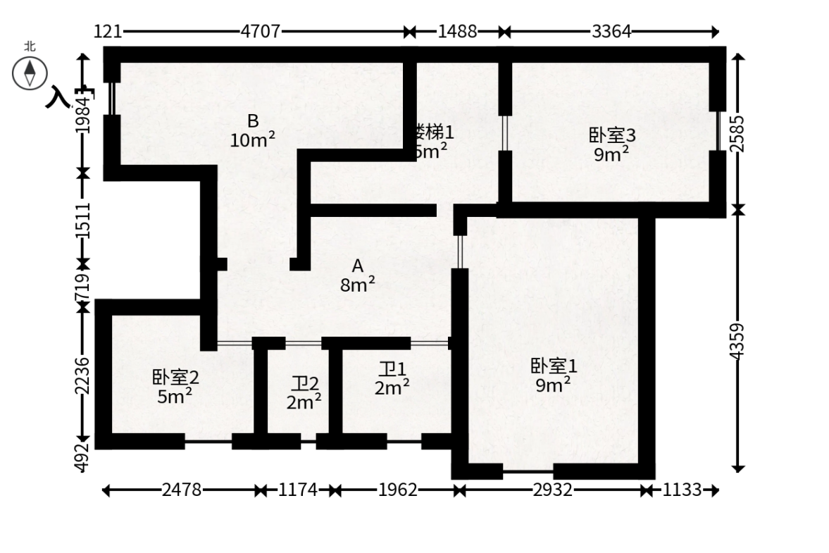 万润时光里  6室2厅1卫   60.00万户型图