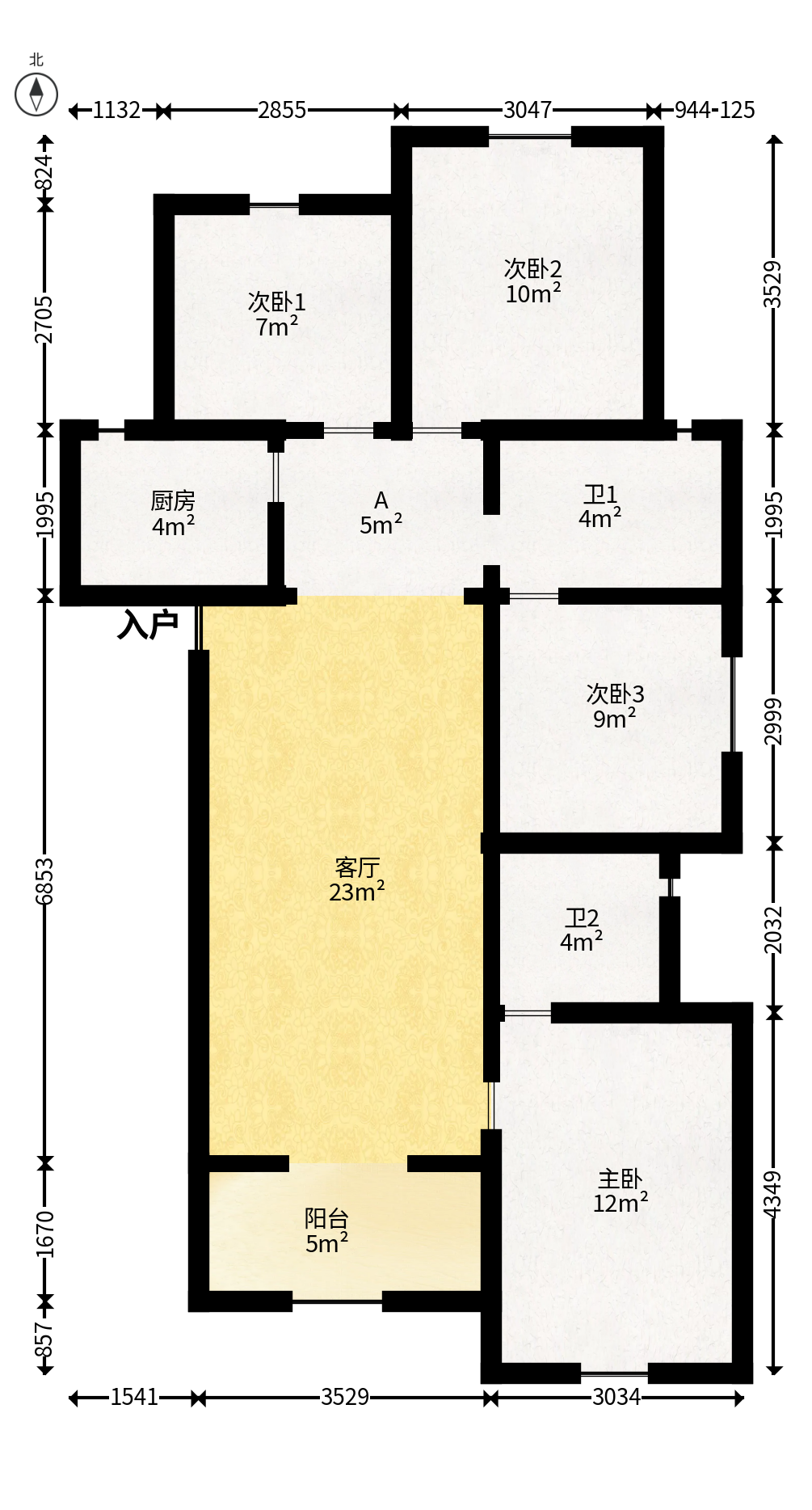 MOMA当代广场  4室2厅2卫   85.80万户型图