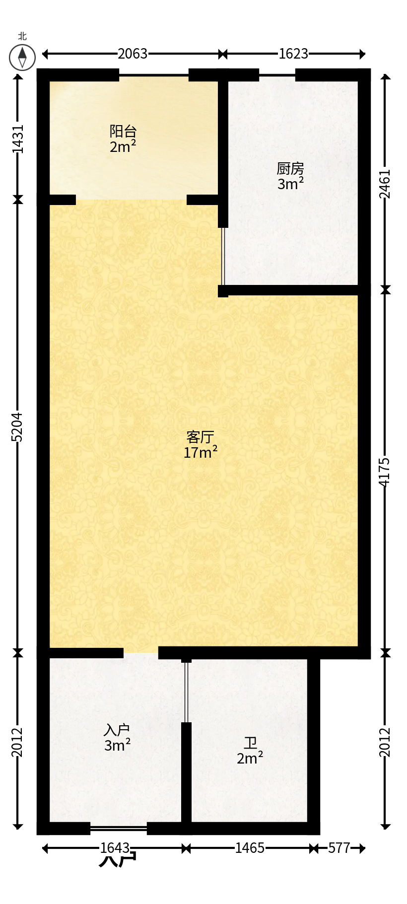 碧桂园威尼斯城  1室1厅1卫   27.00万户型图