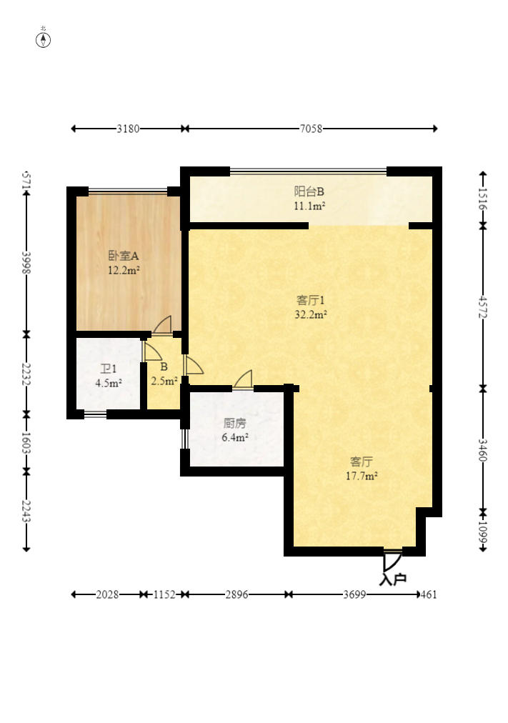 建发玖洲观澜  4室2厅2卫   209.00万户型图