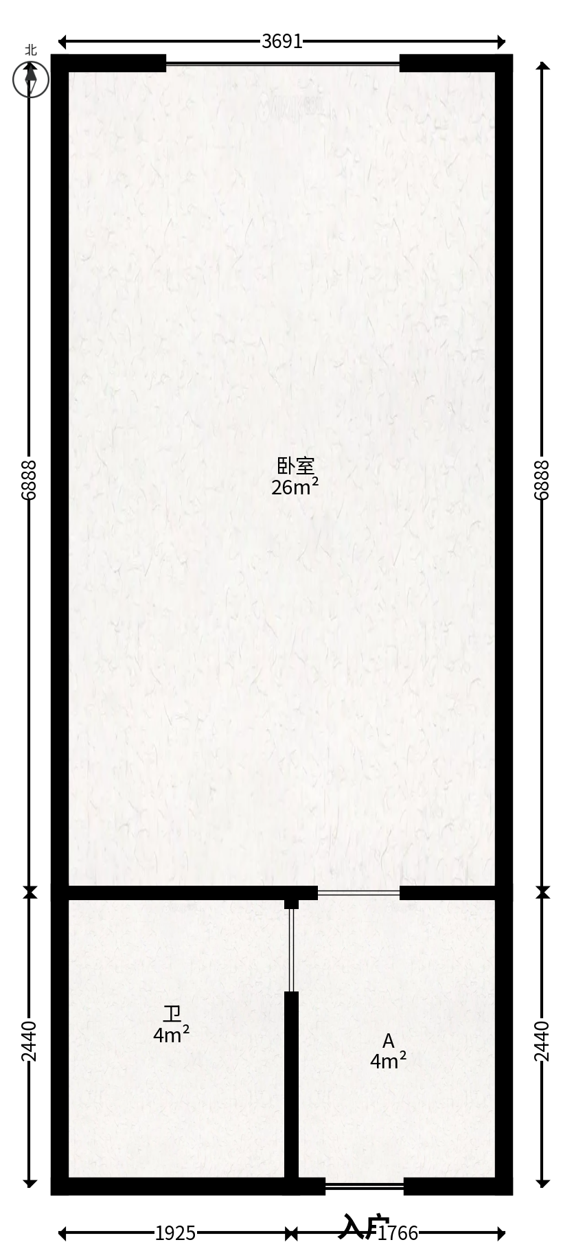 曙光领峰（曙光家园）  1室1厅1卫   23.00万户型图