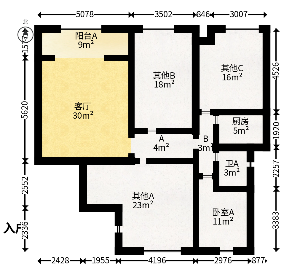 五矿万境水岸二期（五矿万境水岸和苑）  3室2厅2卫   176.80万户型图